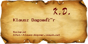 Klausz Dagomér névjegykártya